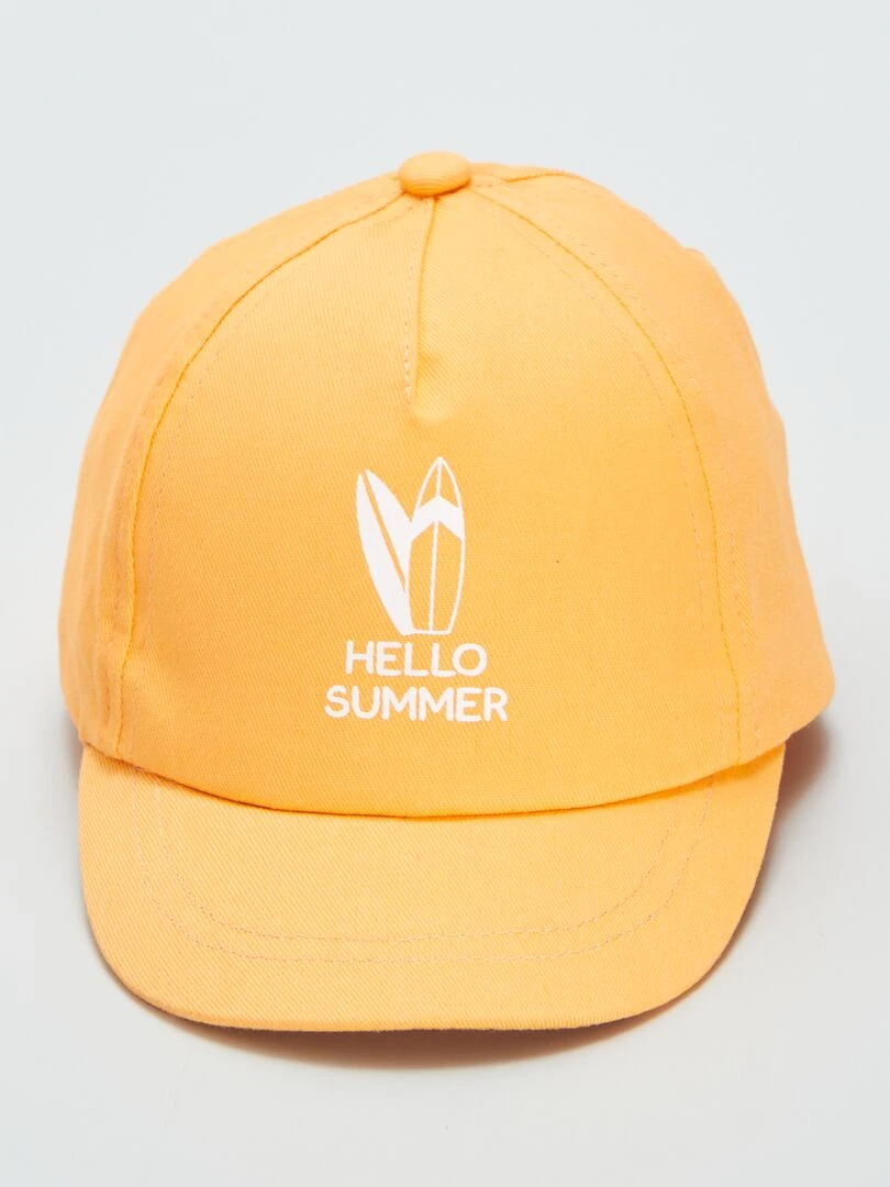 Casquette en toile imprimée Orange