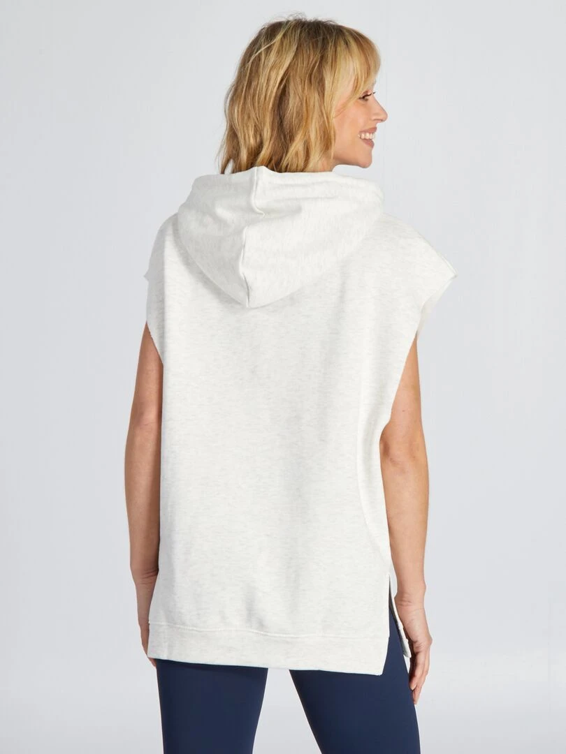 Sweat en molleton sans manches   Gris
