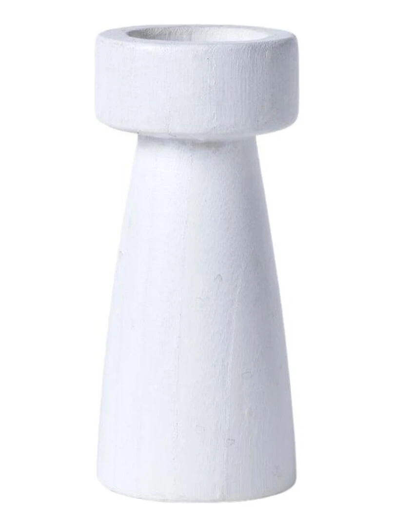 Bougeoir conique FRENCH PORT   Blanc