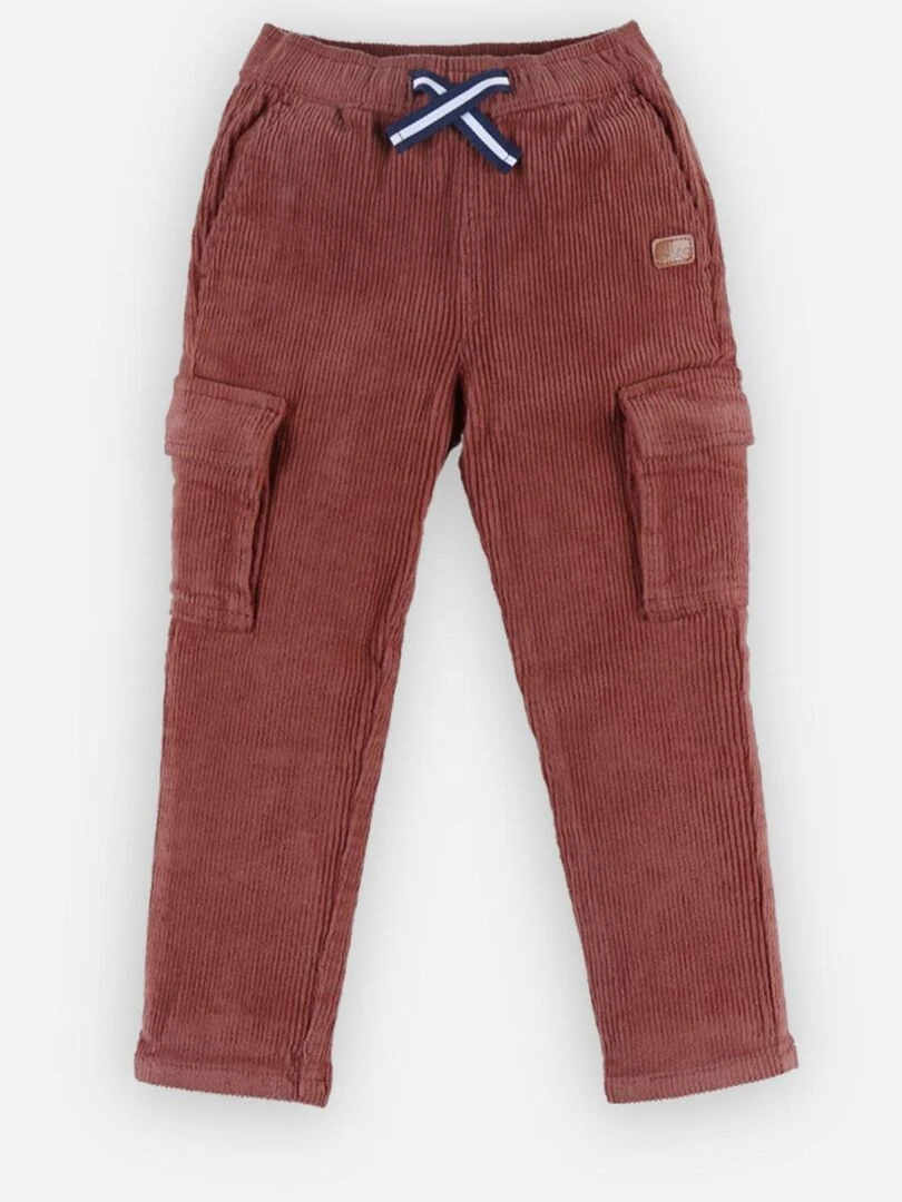 Pantalon cargo velours côtelé  caramel   Noukie's   Marron