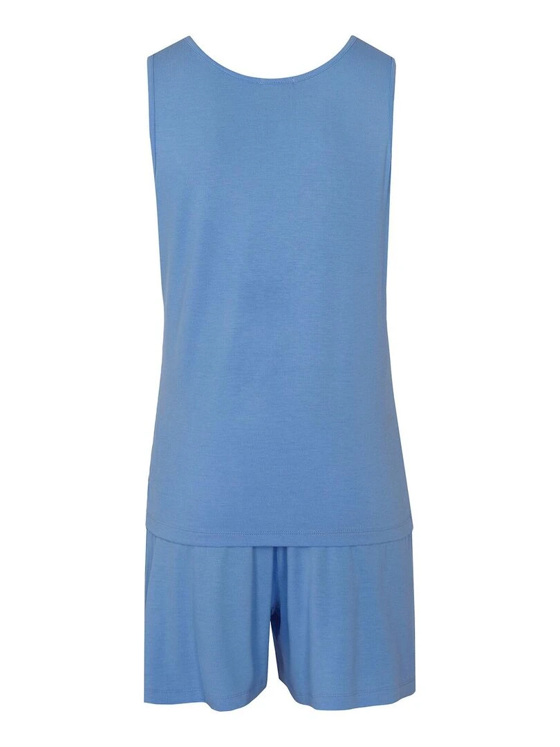 Pyjama short débardeur Matilda   Bleu