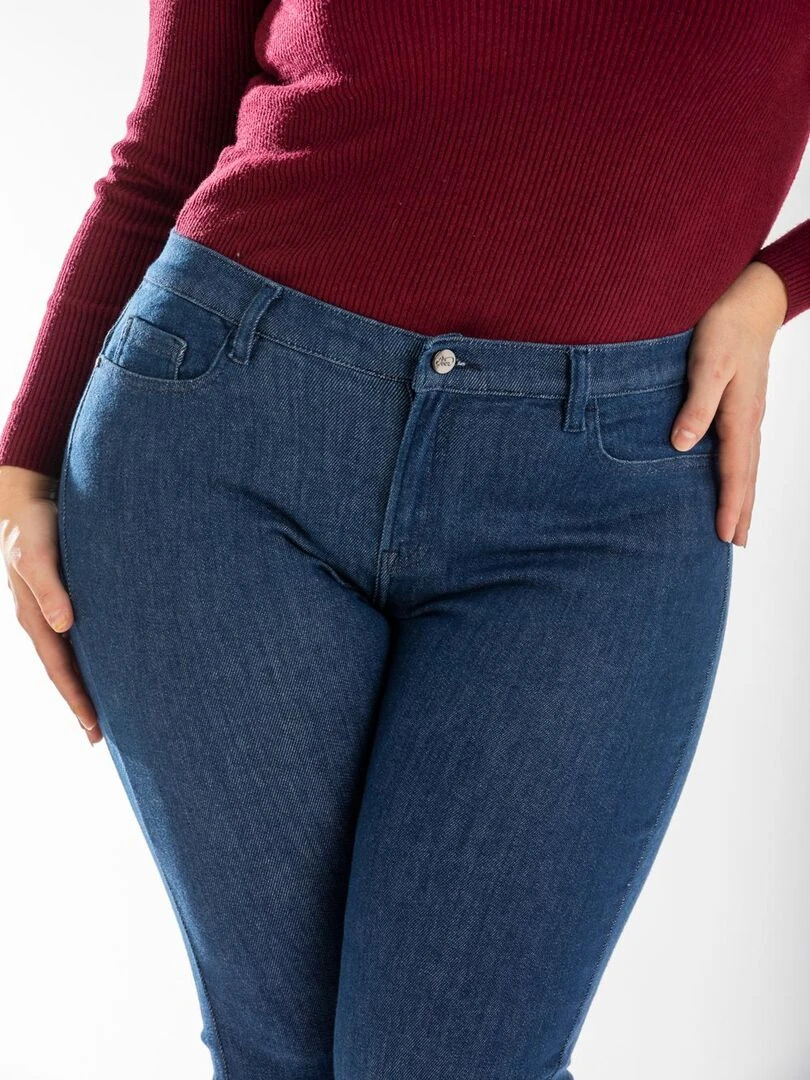 Jeans coupe droite bootcut brut brossé OBBO2 'OBER'   Bleu