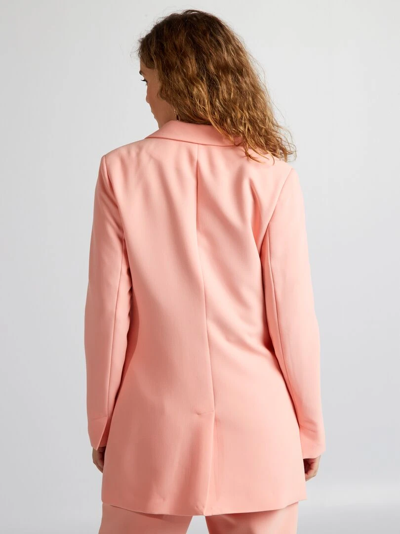 Veste longue de tailleur   Rose