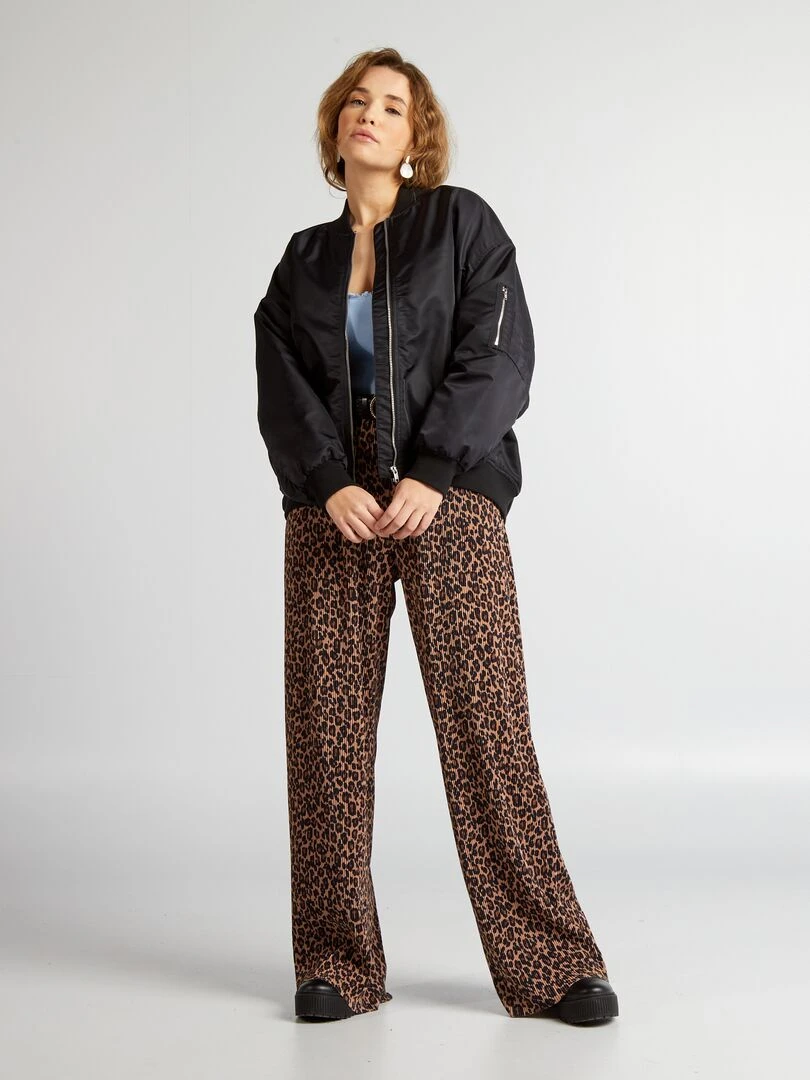 Blouson avec col ras du cou   noir