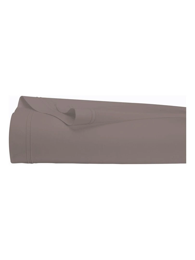 Future Home Drap plat en coton 57 fils uni gris galet Gris taupe