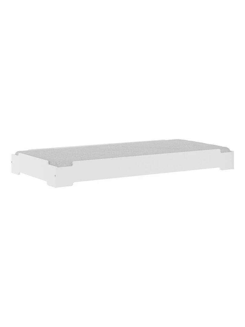 Pack lit empilable avec matelas Stack AKITEN RETAIL Blanc Blanc