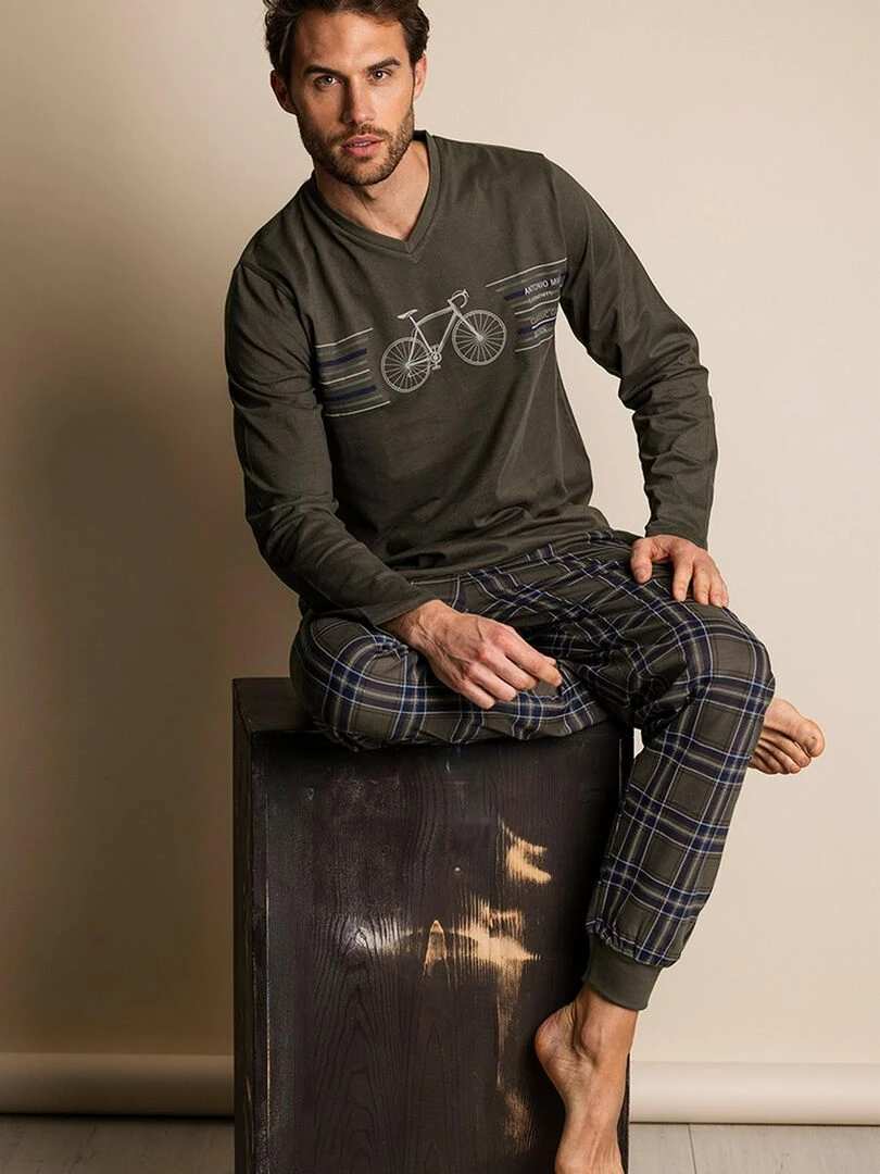 Pyjama pantalon et haut Velo Antonio Miro   Gris