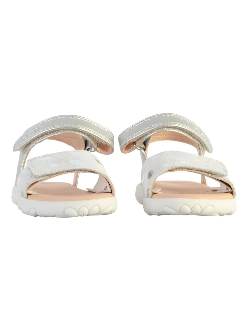 Sandale Cuir Enfant Geox Haiti   Blanc