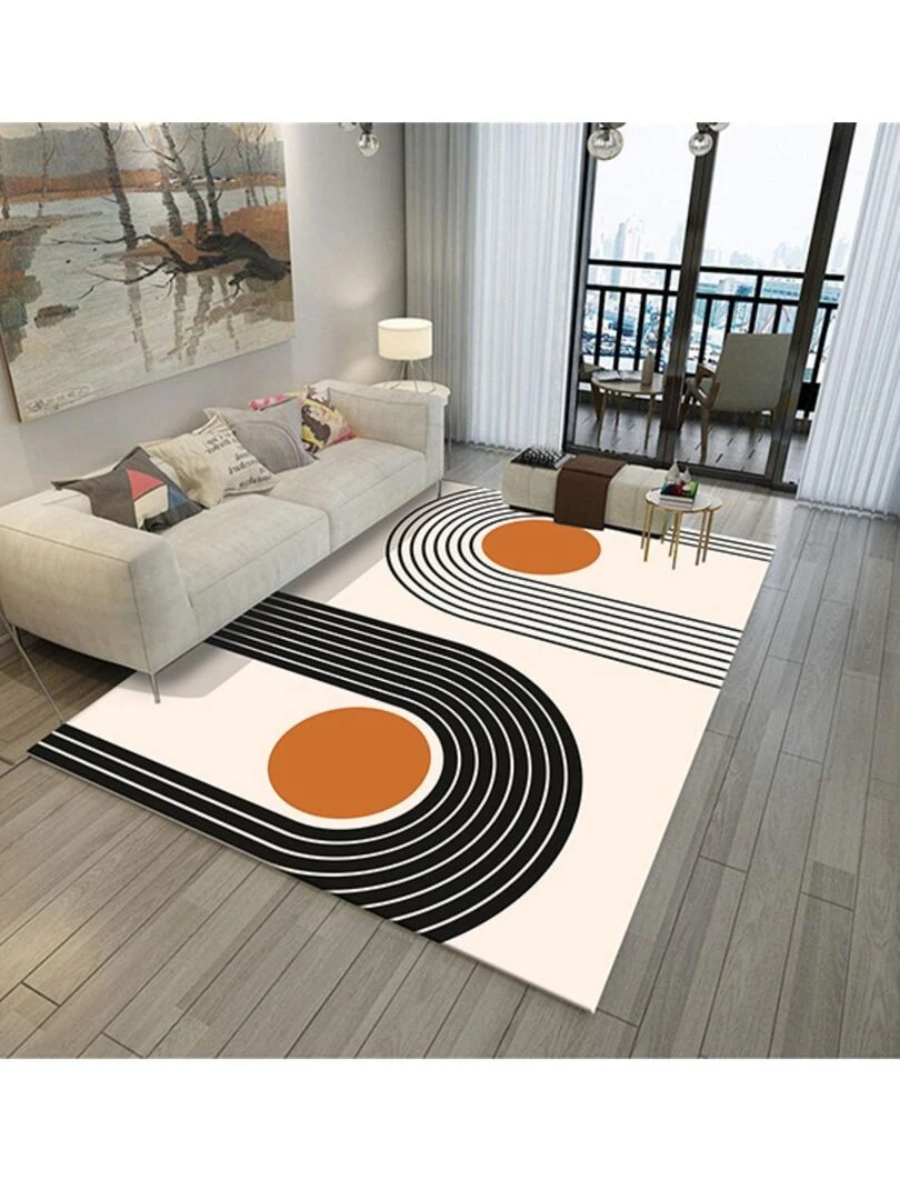 Tapis SEVENTIES Orange   Blanc Orange