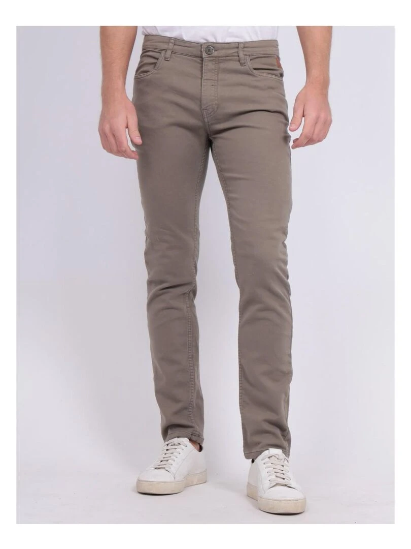 Pantalon 5 poches CANDELO Vert kaki clair