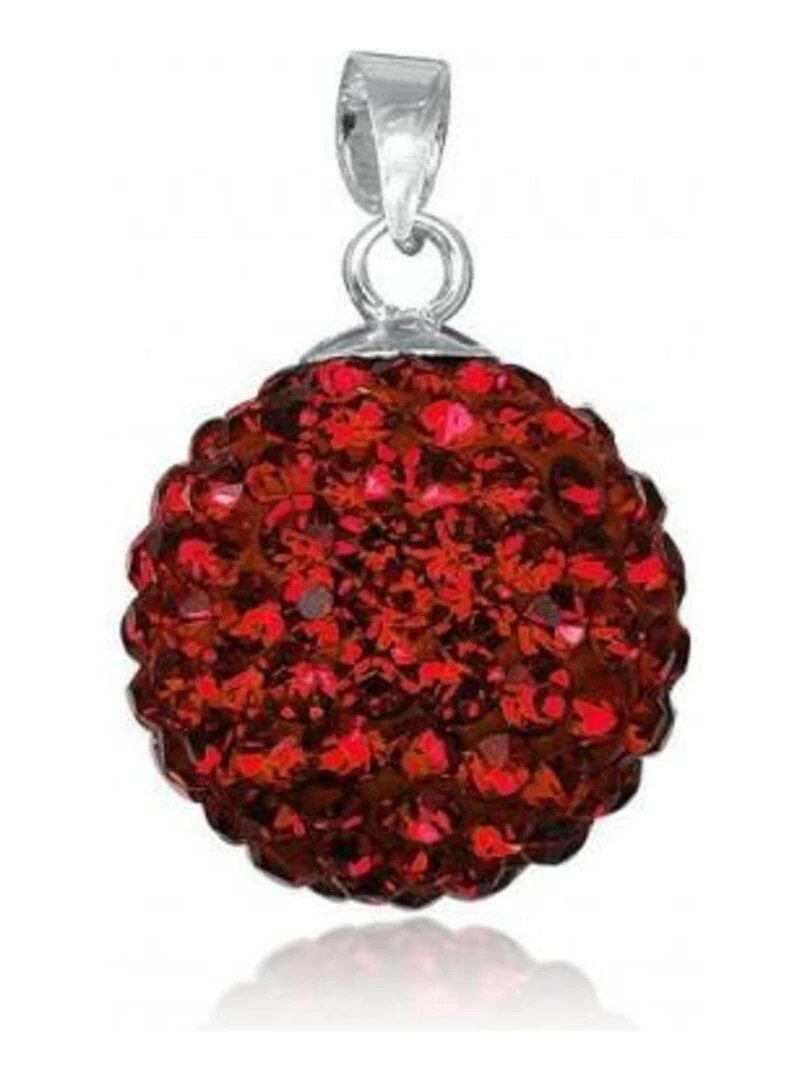 Pendentif shamballa  Bijoucolor   Rouge