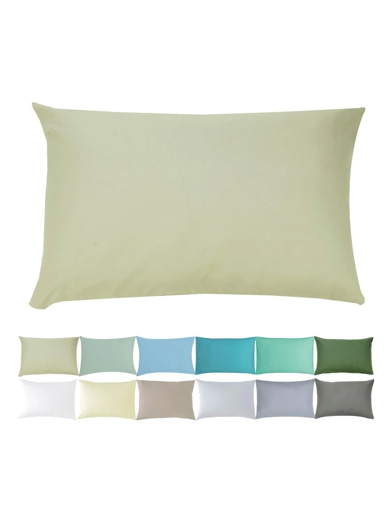 Taie d'oreiller bébé 100% coton Bio 'P'tit Basile' Vert clair