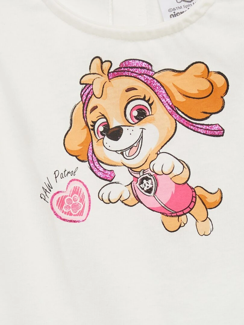 Ensemble short + t shirt 'Pat' patrouille' Rose