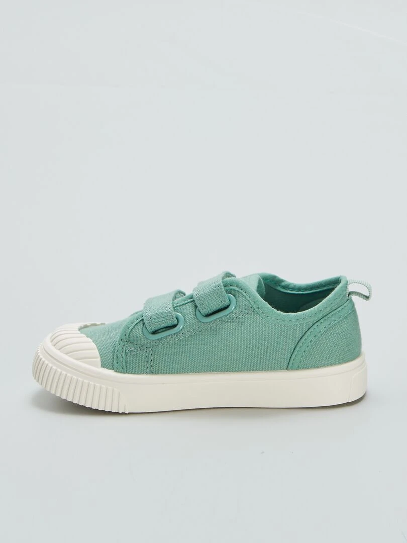 Baskets basses à scratchs   Bleu