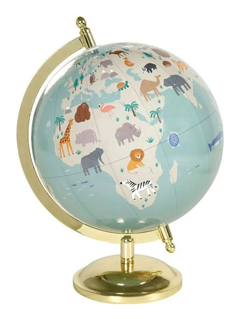 Globe terrestre jungle H30 Bleu