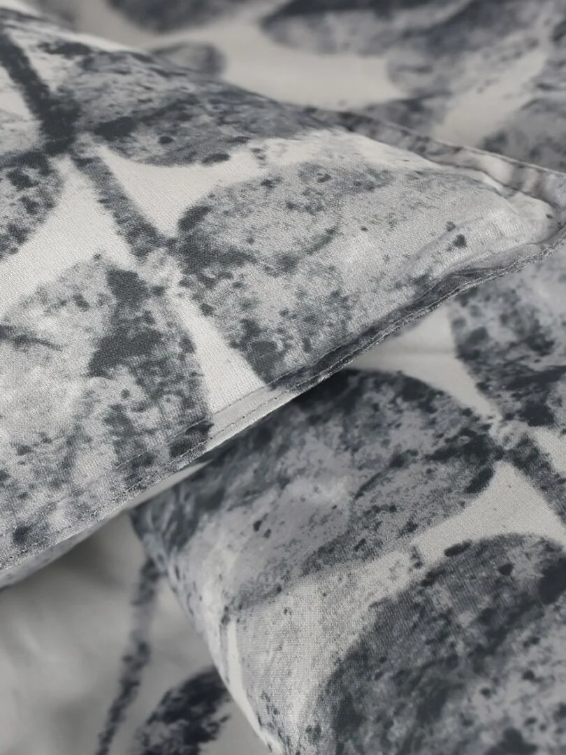 Housse de couette Sunshine Vivario + taie(s) 100% coton 57 fils Blanc