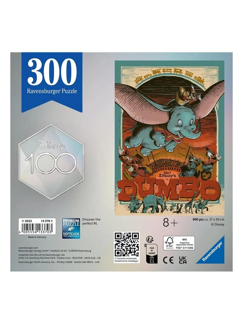 Puzzles 300 p disney 100 dumbo N/A