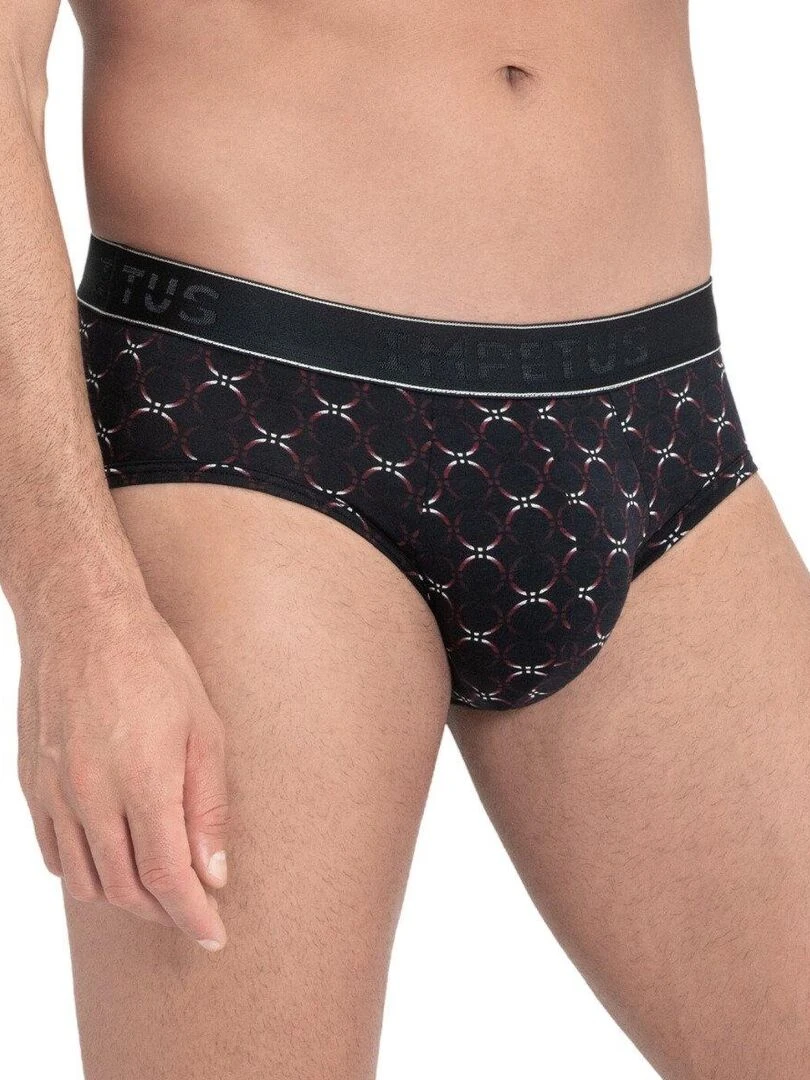 Slip en lyocell et coton à motif de cercle Enso Noir