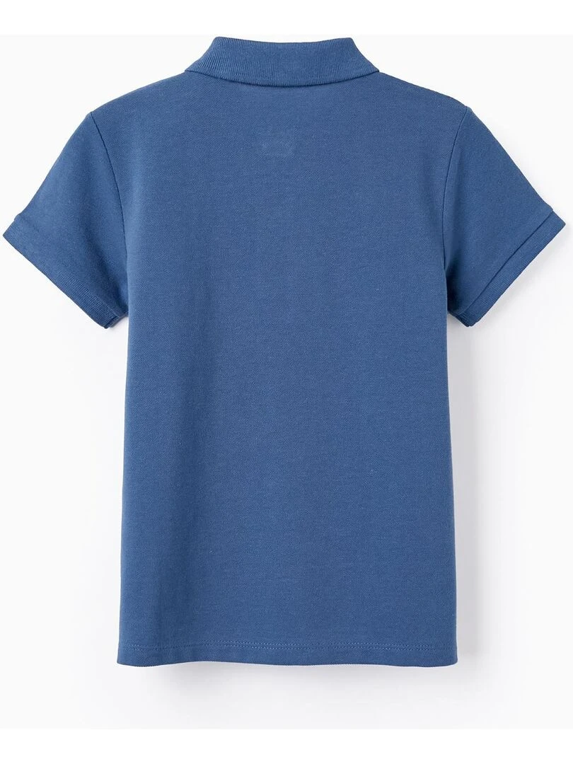 Polo en Piqué de Coton pour Garçon manches courtes Bleu foncé
