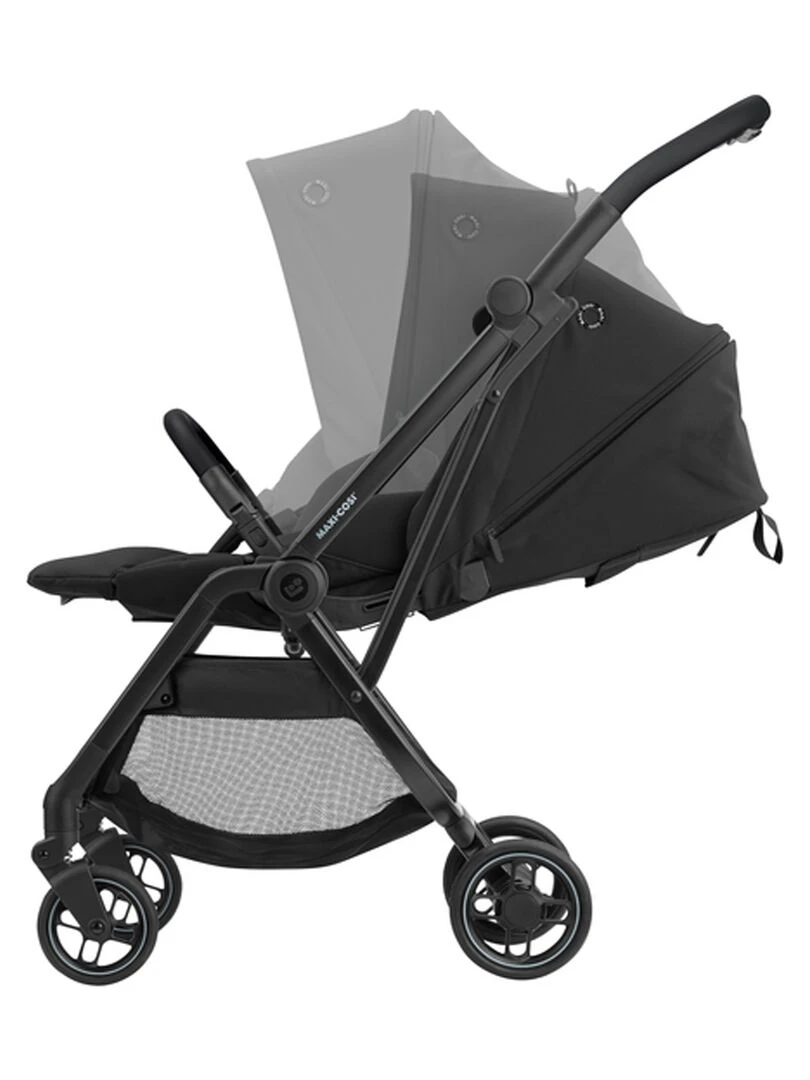 MAXI COSI Poussette ulta compacte Léona  Pliage compact  De la naissance à 4 ans  Essential Black   Noir Noir