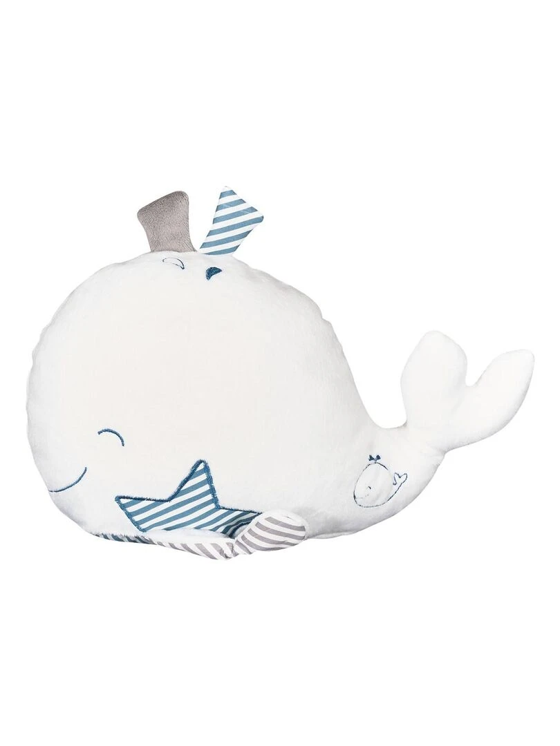 Doudou baleine en velours blanc SAUTHON Blanc