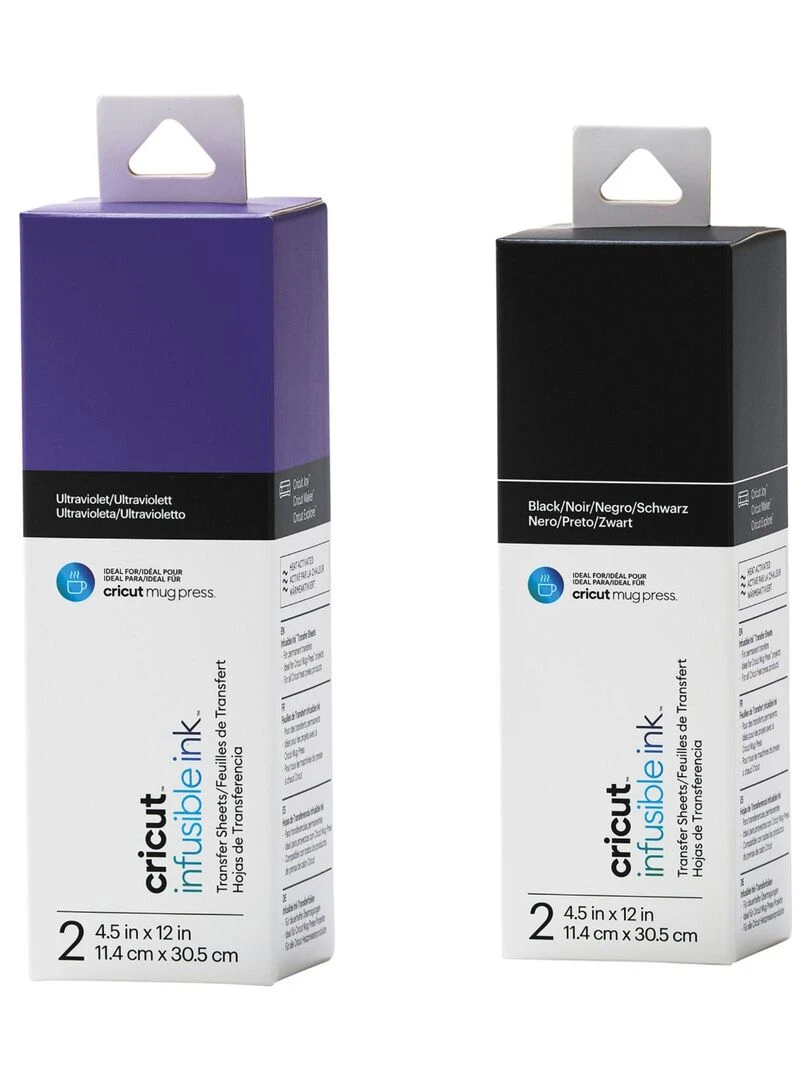 4 feuilles de transfert pour Mug Press   Violet + Noir   N/A