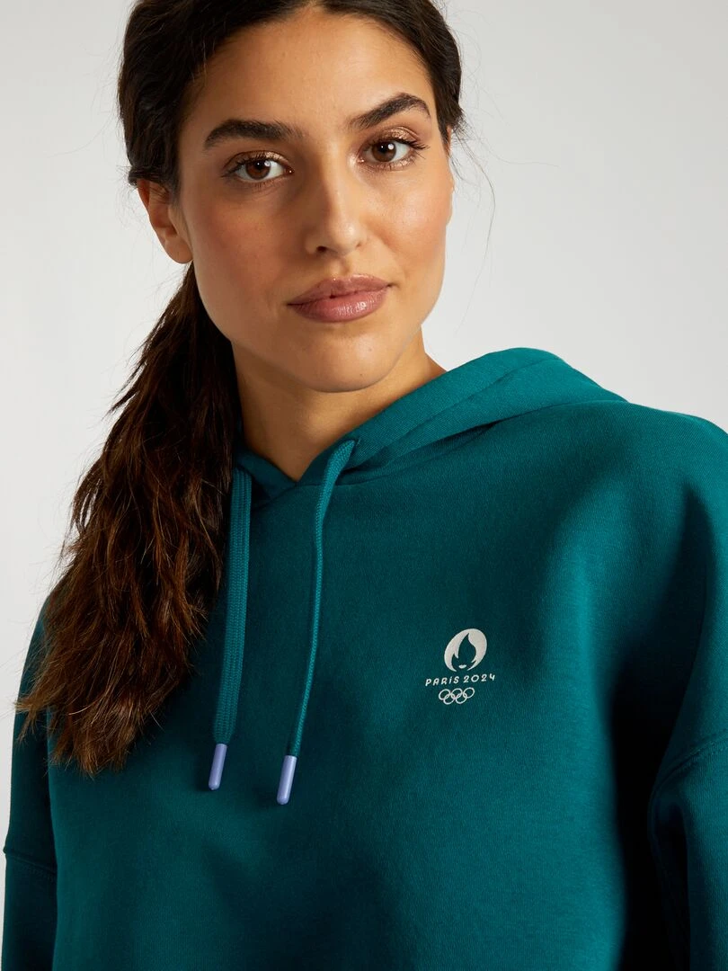 Sweat à capuche   Paris 2024   Vert