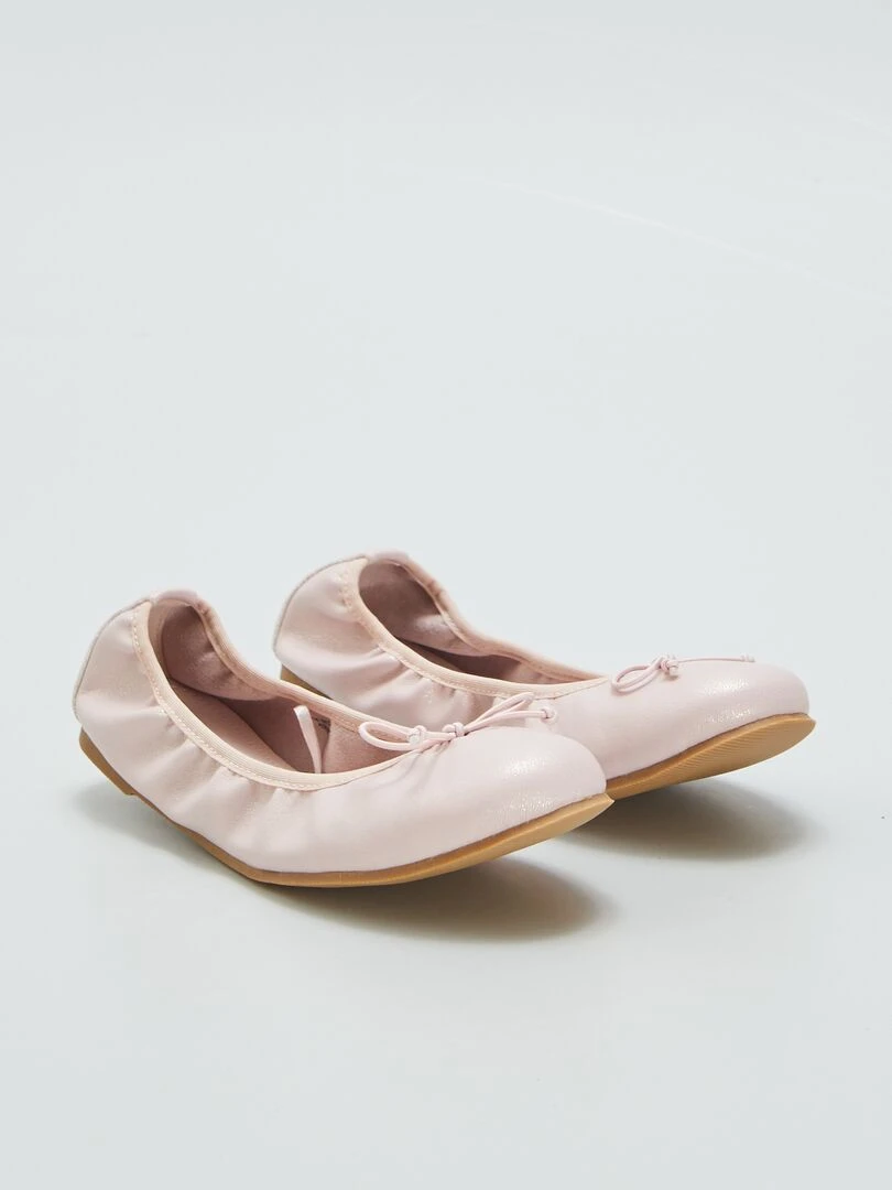 Ballerines avec nœud fantaisie Rose