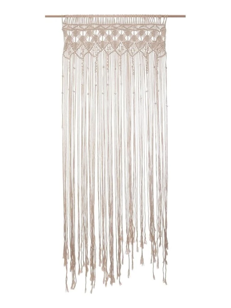 Rideau fil en macramé Ecru