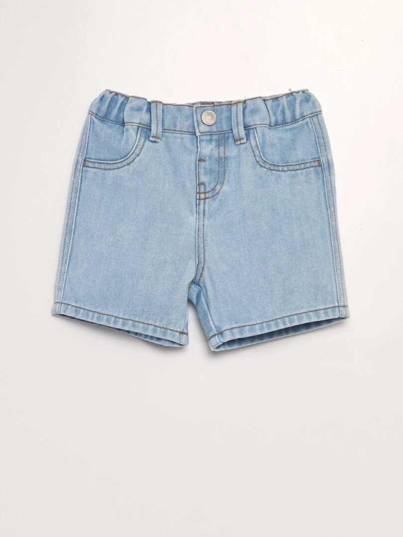 Ensemble t shirt + short en jean   2 pièces   Blanc