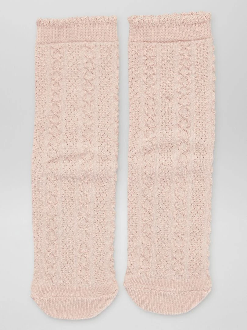 Lot de 5 paires de chaussettes torsadées   Violet/rose/gris