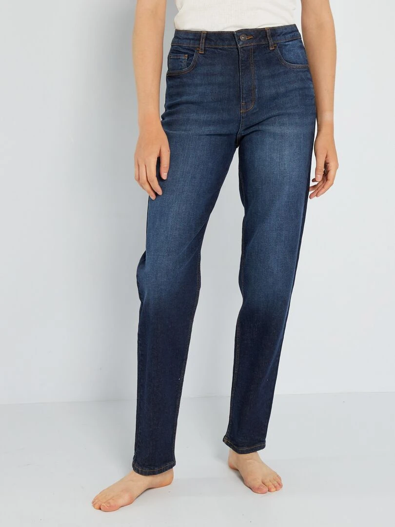 Jean regular taille haute L28 Brut