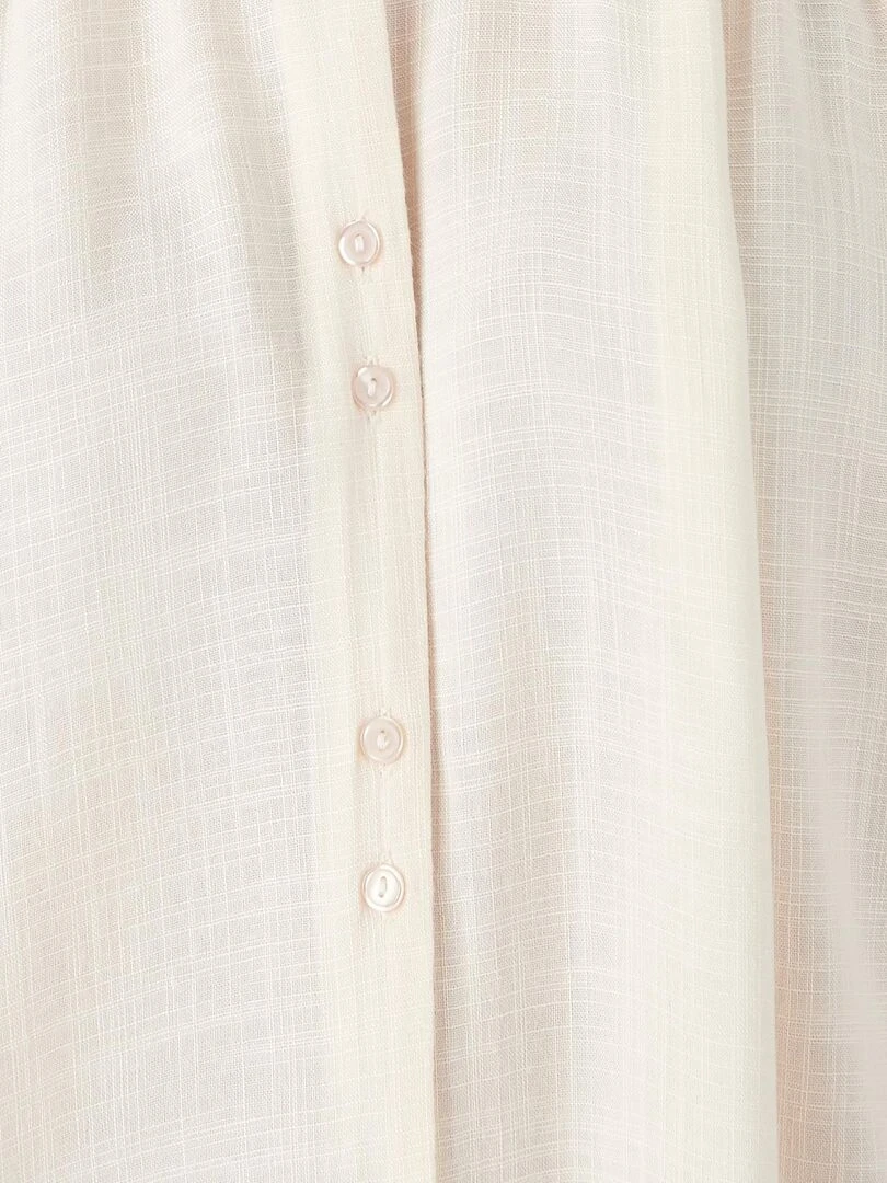 Chemisier smocks et volants   Damart   Beige clair
