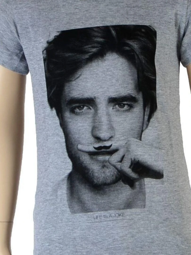 Tee Shirt Little Eleven Paris Fille Little Berty Robert Pattinson Gris
