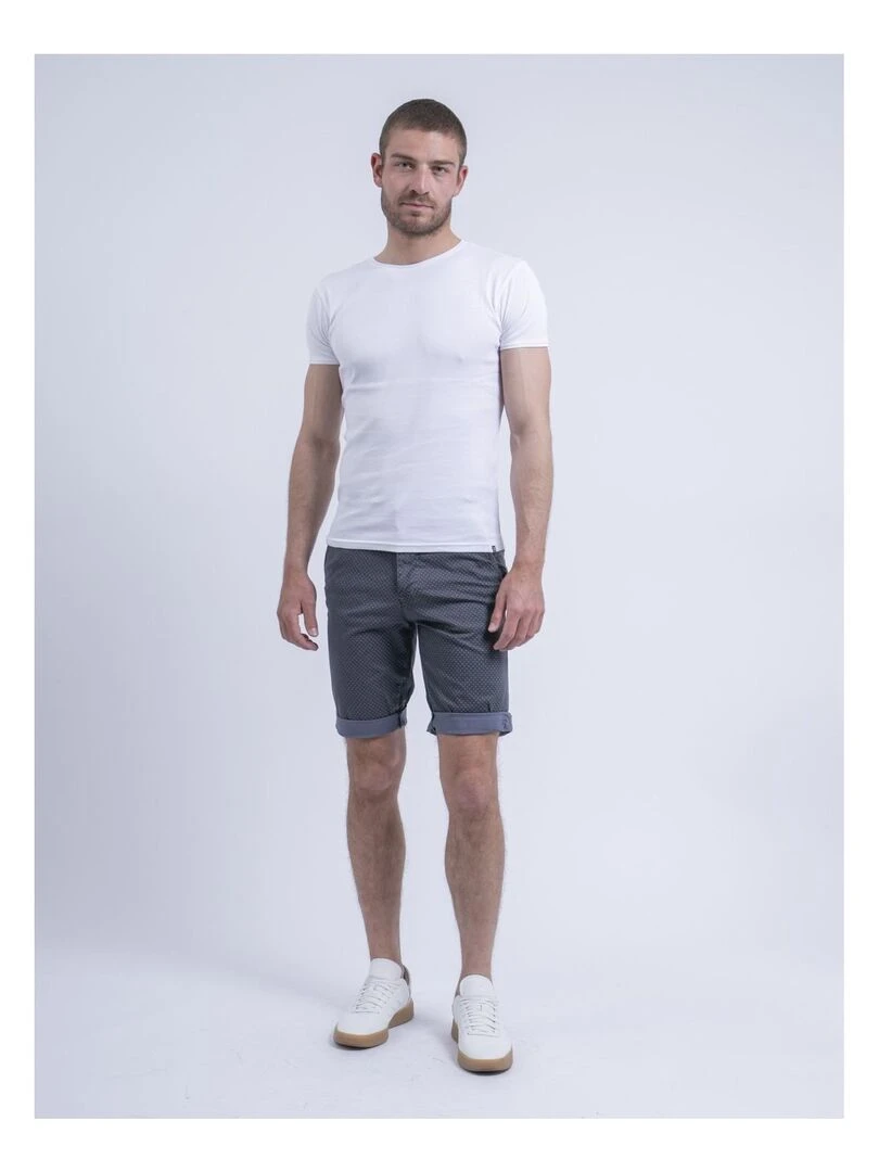 Bermuda chino motifs BOLSAN   Bleu marine