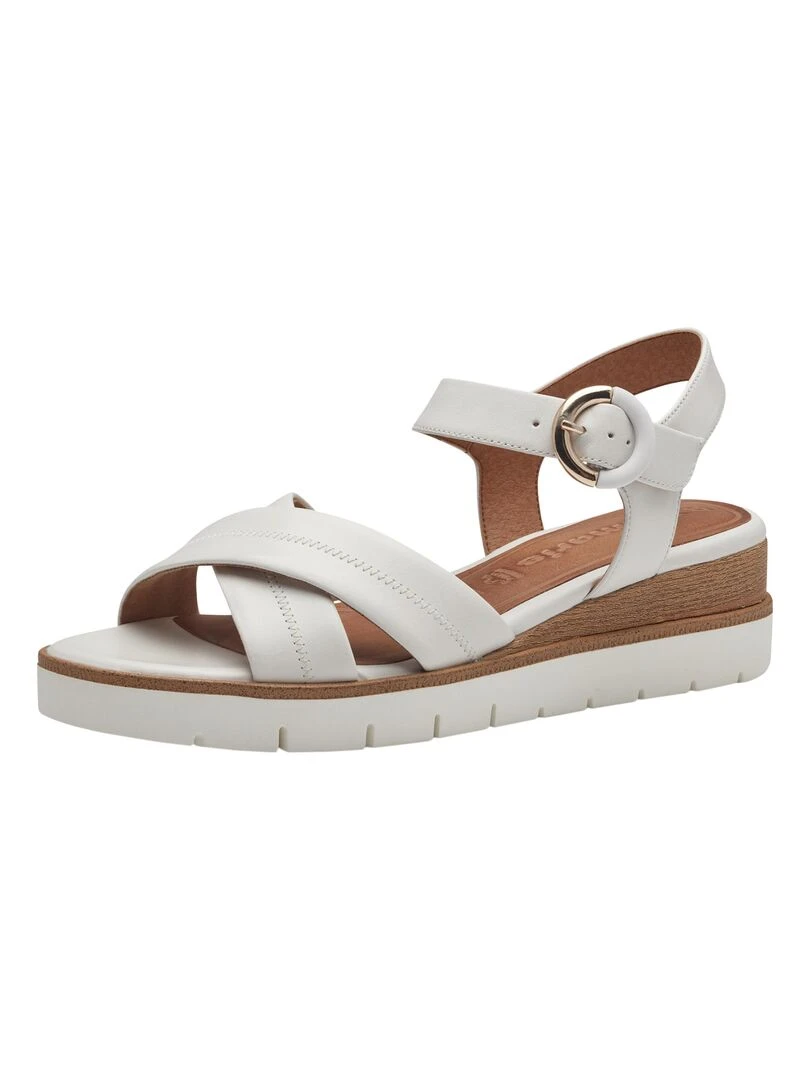 Sandales Cuir Tamaris   Blanc
