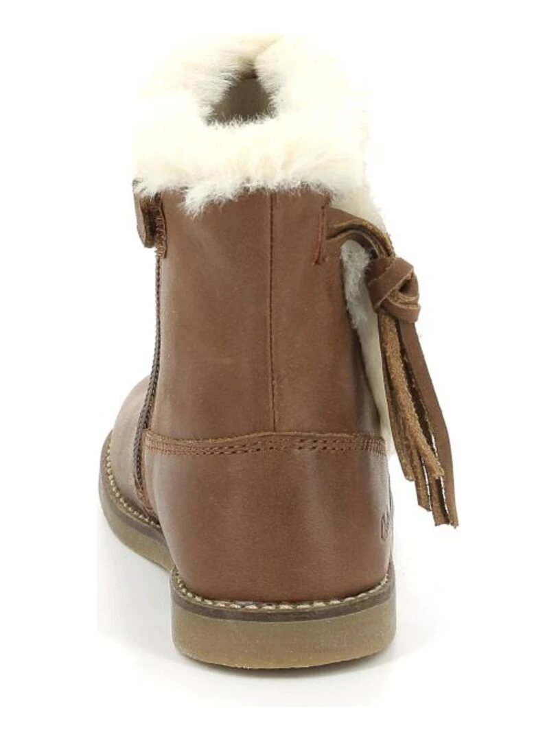 Boots Cuir Sacho   Marron