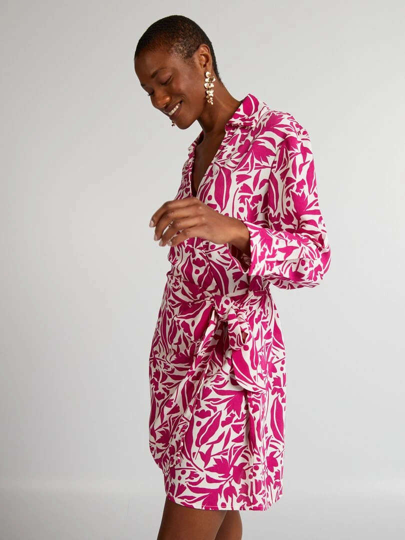 Robe à nouer fantaisie   Rose