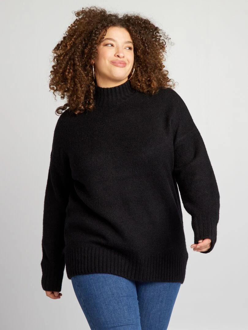 Pull col montant noir