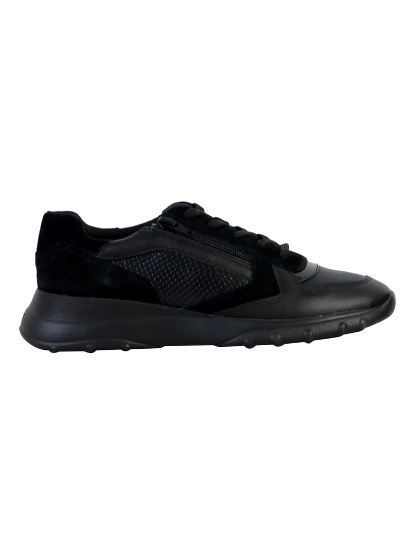 Basket Cuir Geox Alleniee Noir