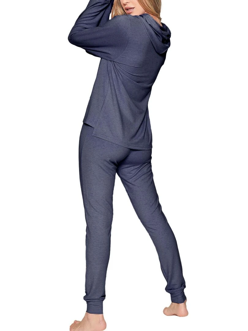 Pyjama pantalon sweat capuche Make It Happen Bleu