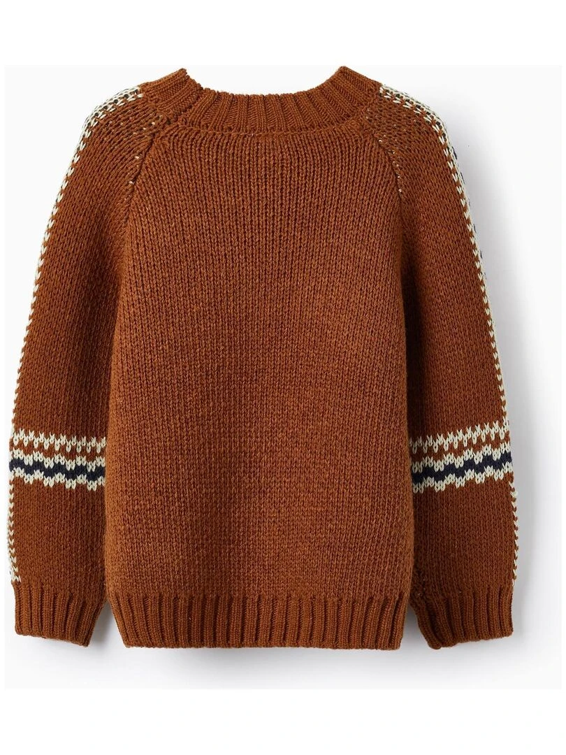 Pull en Maille de Laine avec pour Garçon ACE CLUBS Jaune foncé