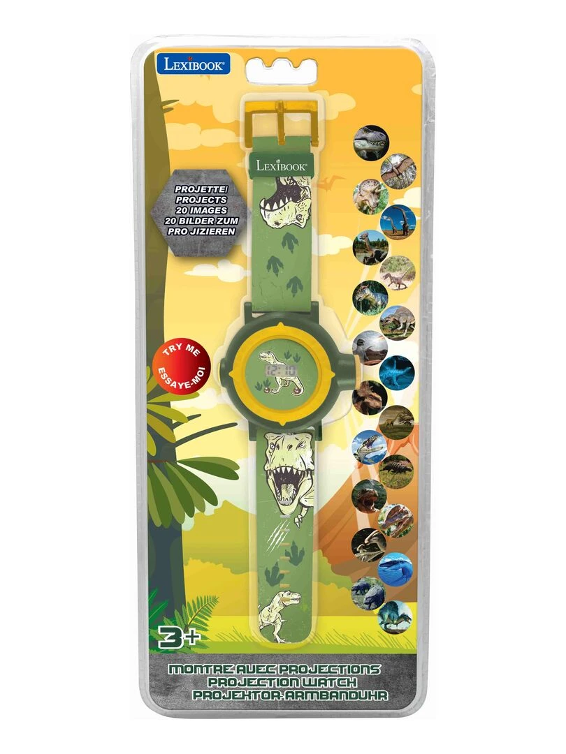 Montre digitale avec projection de 20 images design Dinosaure   N/A