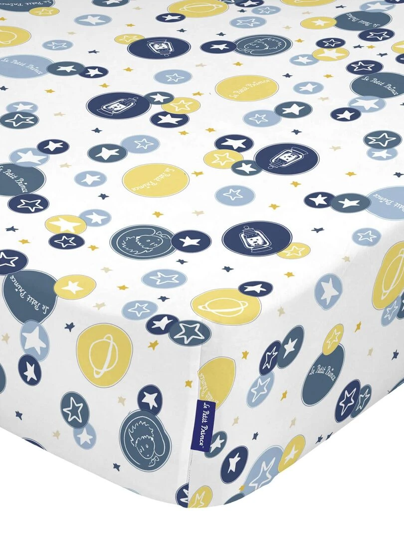 Drap housse La nuit Berceau "Happyfriday" Blanc