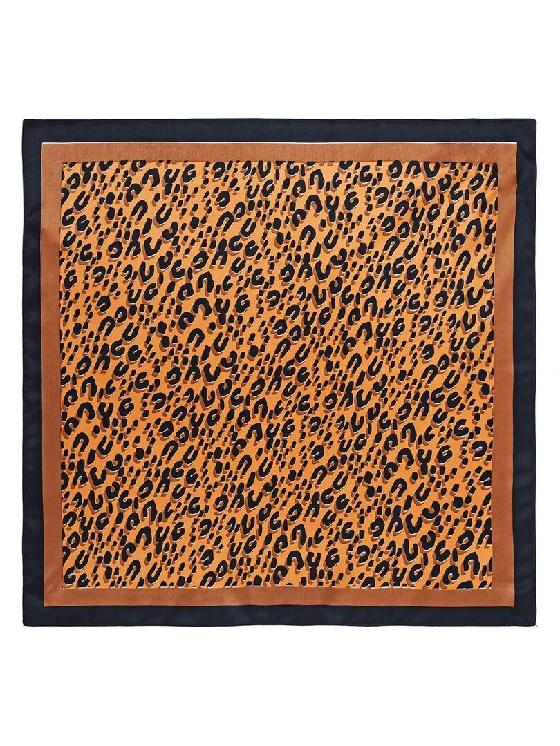 Carré de soie Piccolo Fauve Orange