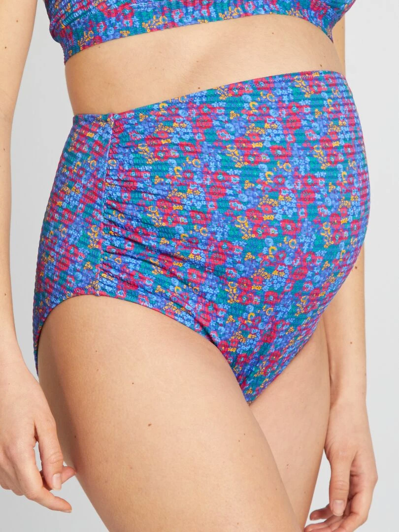 Culotte de bain de maternité à imprimé fleuri Bleu