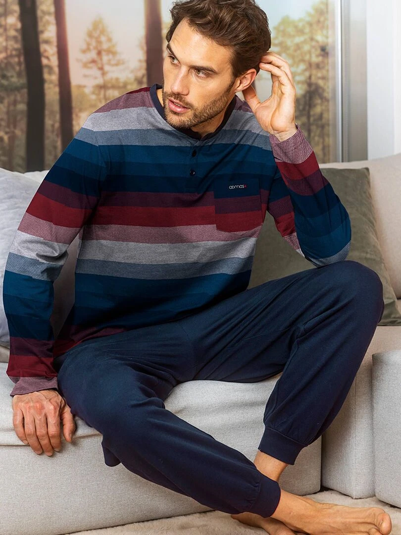 Pyjama pantalon et haut Rayas Sleeper   Bleu