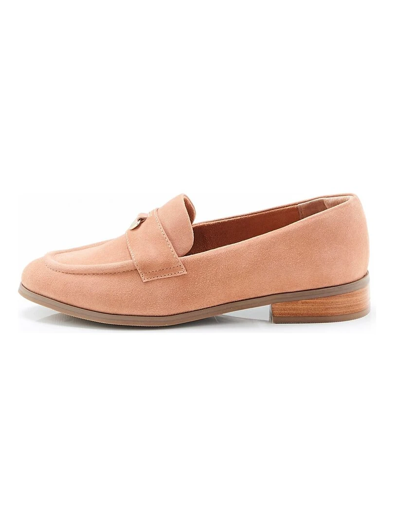 Mocassins avec médaillon Damart Camel