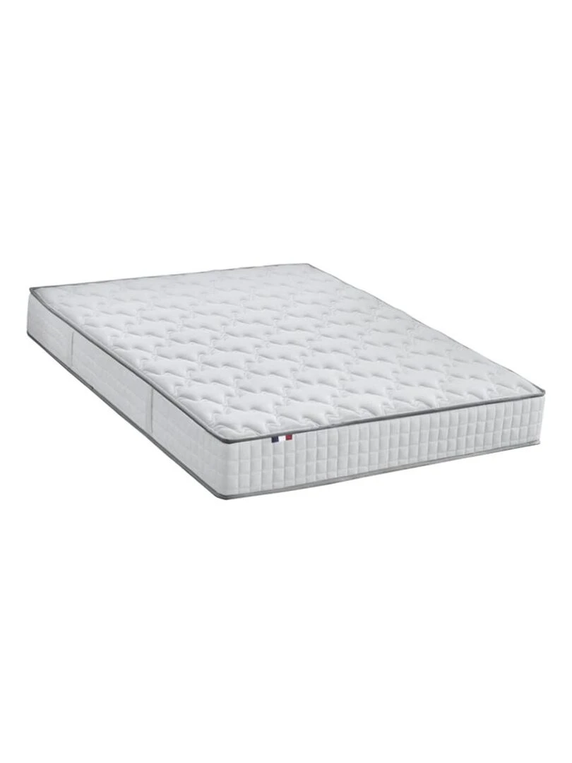 Matelas Ressorts + Mémoire de forme ODYSSEE Made in France Blanc