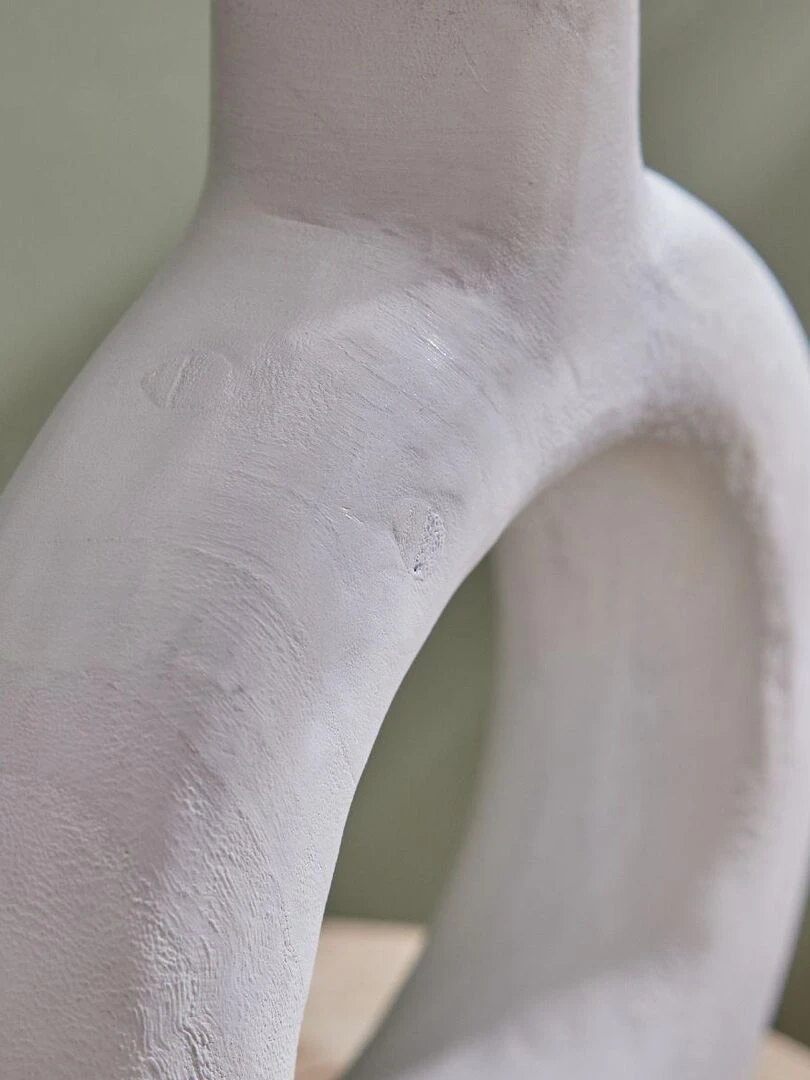 Vase rond bois MATISSE   Blanc